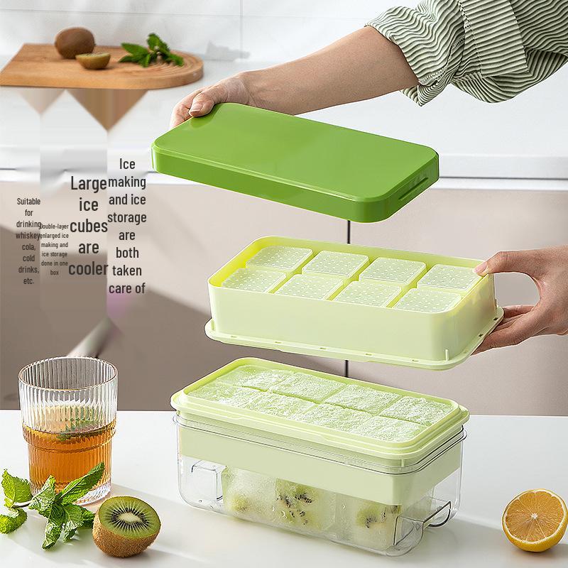 Whiskey Large Ice Cubes Mold - Quick Release Square Ice Tray Tray синий