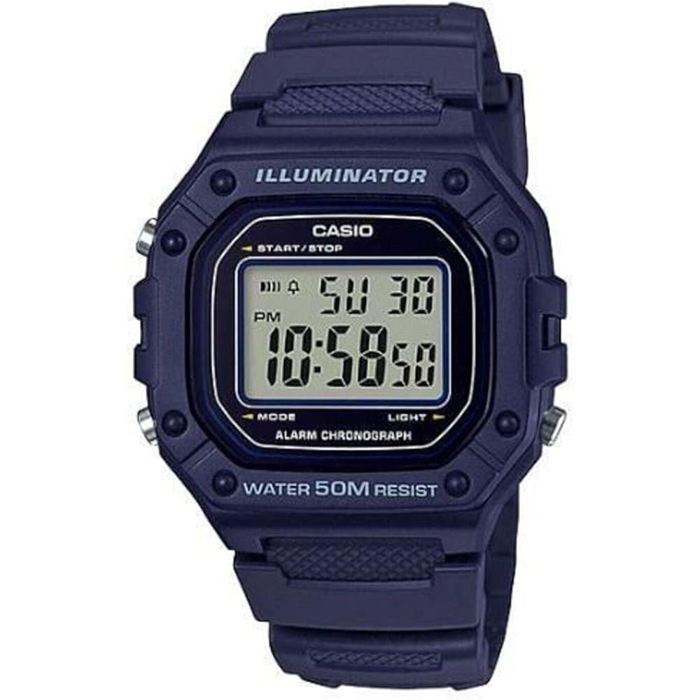 Casio W-218H-2AVDF Men s Digital Watch Water Resistant Lightweight Durable Design