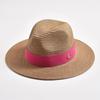 Summer Wide Brim Uv Protection Straw Hat Foldable Beach Sun Hat For Women Men Elegant Ribbon Design Fashion Travel Luxury