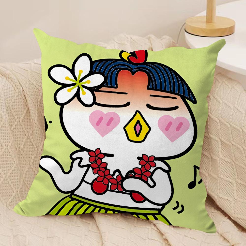 Kwaii Anime BBuldak RRameSn Cushion Cover Pillowcase Ultra Soft Skin Friendly Fabric Cloud Like Comfort Concealed Zipper