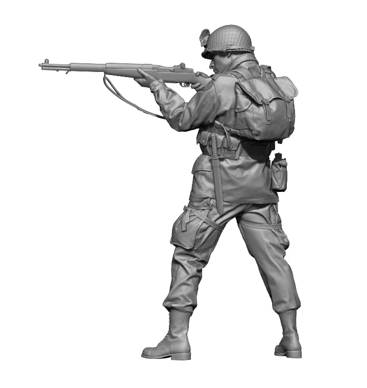 H3 Model World War II US Army Airborne Soldiers Supporting Fire 1944 Resin Kit HS90027 1/9