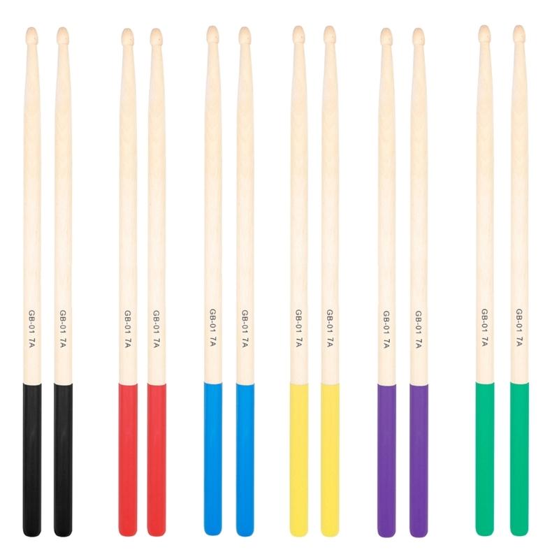 1Pair Nonslip Universals Drumsticks 5A/7A Maple Wood Drumsticks Simple Light Weight Drum Stick for Drummer, Beginner