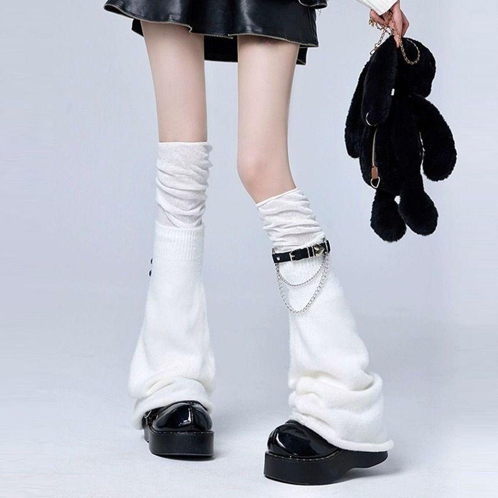 Flare Design Lace Leg Warmer Lace Trim Thigh High Socks New Y2k Socks  Japanese Style