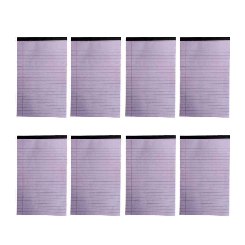 8 Pcs A4 Writing Paper Note Pads Scratch Pads Memos Pad Tearable Legal Pad Lined Paper Pads for Home Office School