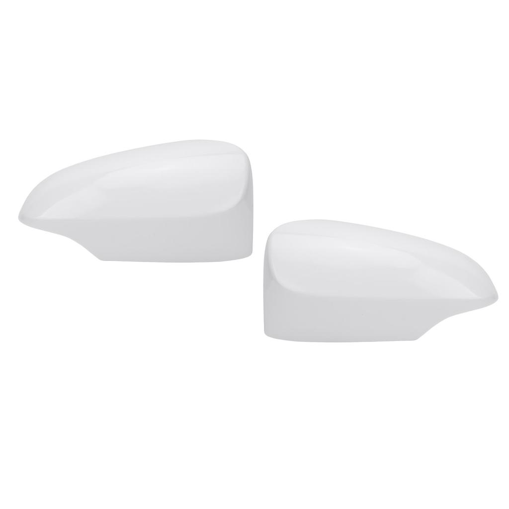 Outer Mirror Cover Weather Resistant Shockproof Sporty White Outer Rearview Wing Mirror Cap for Vehi
