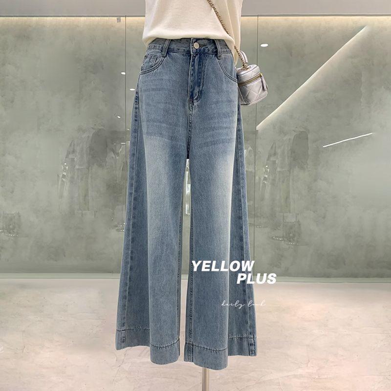 Chao Soft High-Waist Lyocell Tencel Cropped Wide-Leg Pants, Spring/Summer 2026 Collection for Petite XS светло-синий