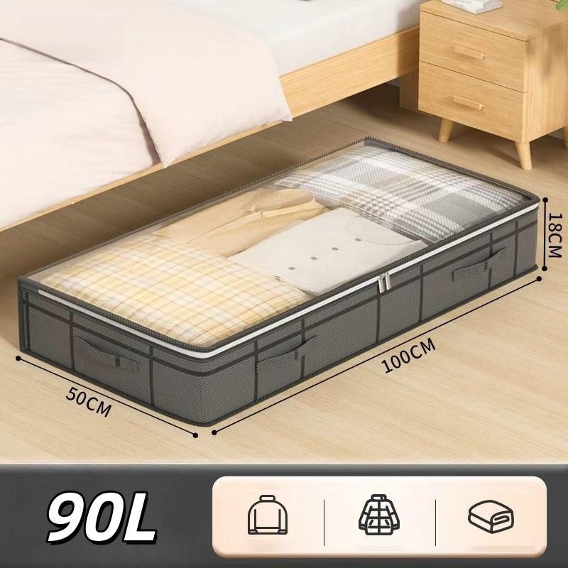 1PC large under bed storage bag Foldable quilt clothes organizer for bedroom dormitory space saving