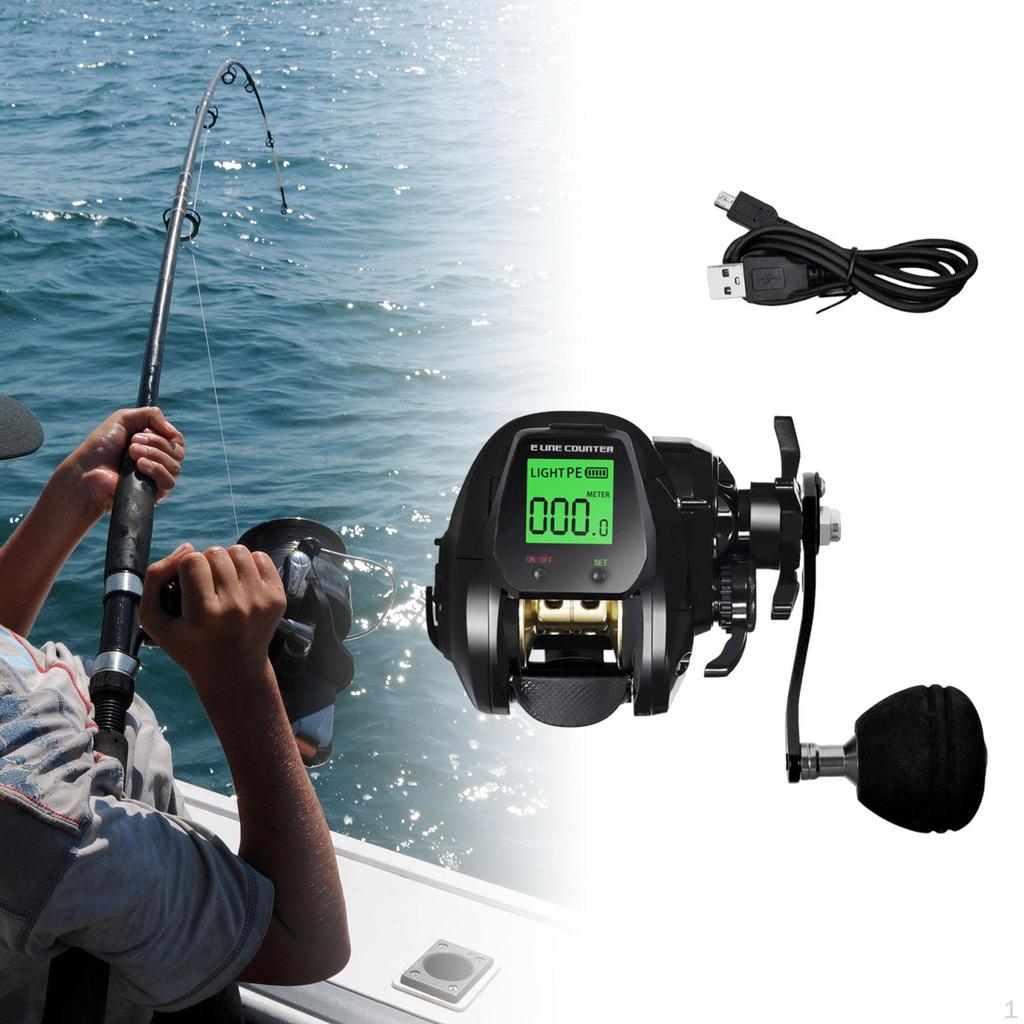 7.2:1 Elektronisk fiskerulle, Smart Lättviktig, Vattentät, USB-uppladdningsbar.