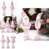 Christmas Plush Figurines Set With Glitter Fabric For Holiday Decor And Gift Giving