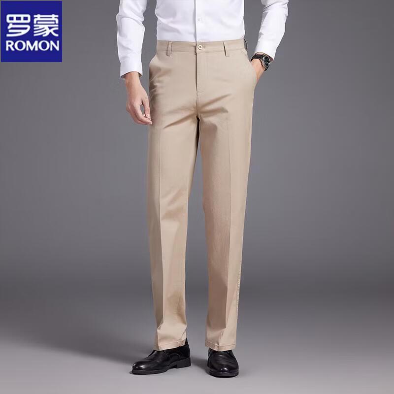 ROMON Men s Straight Fit Cotton Blend Trousers 36