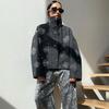 Casual Embroidery Beading Loose Women Coat Lapel Collar Bat Sleeve Solid Wool Blend Jacket 2025 Lady Luxury Spring Outerwear
