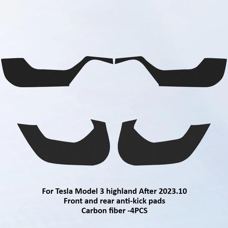 Kryty proti okopání dveří auta pro Tesla Model Y Juniper/Model3 Highland Kožená samolepka Ochranné podložky na boky sedadel Podložka Autopříslušenství 2025