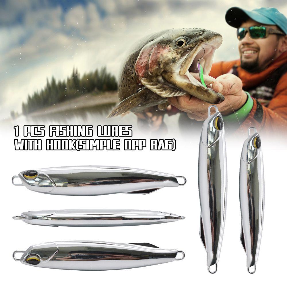 

Hot Minnow Colorful Lead Casting Spinning Baits Jig Bait Metal Fishing Lure double hook