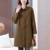 Women's Mid-Length Argyle Patchwork Trench Coat - 2024 New Autumn Casual Style