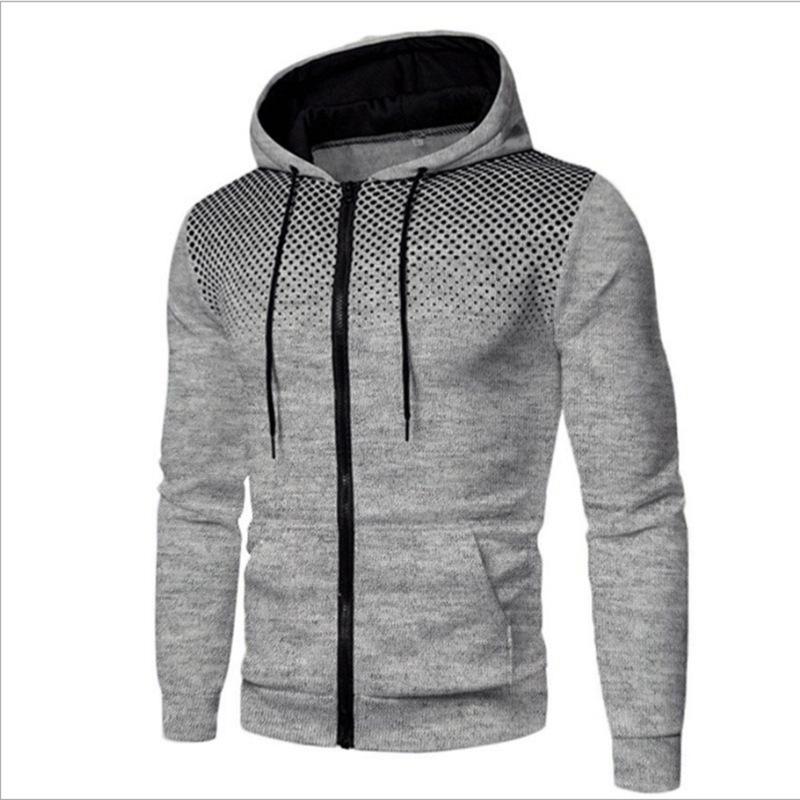 Men's Casual Sports Zipper Sweatshirt - Autumn/Winter Fitness Top