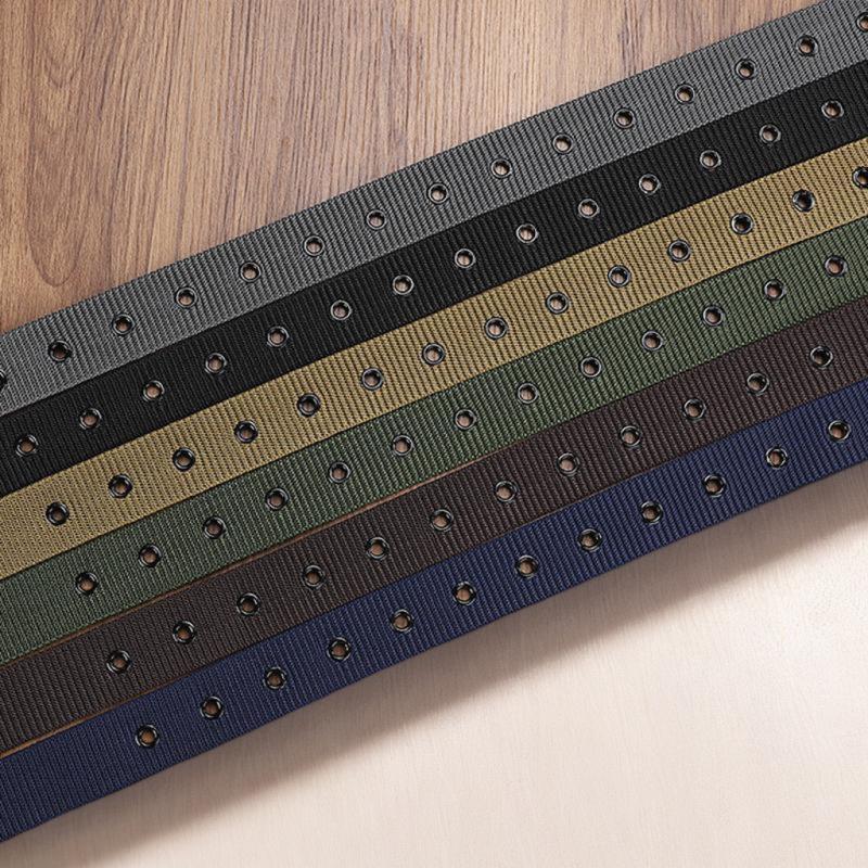 Herrengürtel Poröser Canvas-Dornschließe Ledergürtel Outdoor-Sportgürtel Damen Trendy Ösengürtel Mit Jeansgürtel Für Männer Frauen