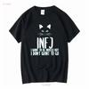INFJ Introvert Cat Lover Self Care Personality Type T Shirt Long or Short Sleeves Vintage Washed Unisex Streetwear Stretched