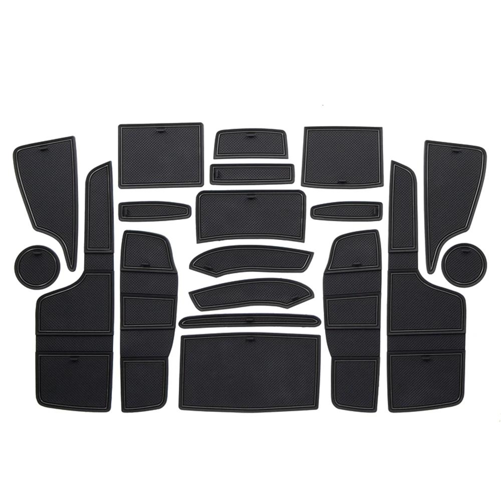 Car Door Groove Mat for Ford Ranger 2015 - 2025 Anti-Slip Rubber Coaster Gate Slot Pad 19Pcs Silicone Mats Accessories