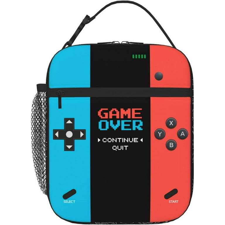 Game Console Pattern Diy Schoolbag, Primary School, Middle School Meal Bag, Pencil Bag, Backpack Three-Piece Set