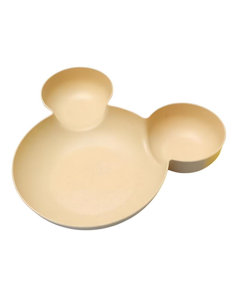 Durable 3-Compartment Space-saving Cute Dried Fruit Snack Plate for Children Serving Plate