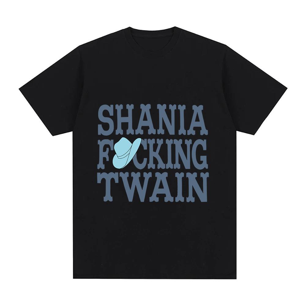 

Shania Twain Graphic Printing T-Shirt Casual Cotton Tee-shirt Summer Short Sleeve Clothing Comfortable O-neck Tees XS чёрный
