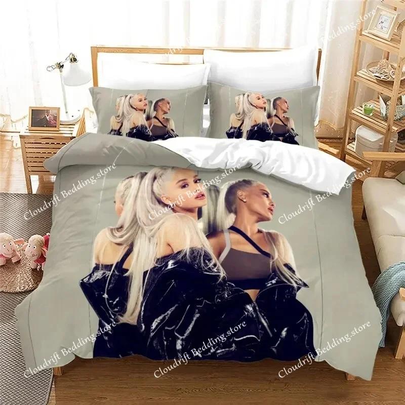 Fashion Sexy Girl Ariana Grande Bedding Set Boys Girls Twin Queen Size Duvet Cover Pillowcase Bed Kids Adult Home Textileextile0