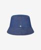 Bajal Va Curved Denim Stitch Detail Bucket Hat Light Indigo