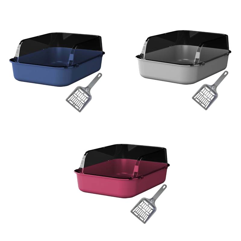 Offene Katzenklo-Box Tragbare Bettpfanne Kätzchen-Klo-Schale Katzentoilette Sandkasten