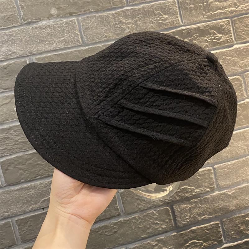 

Весенне-осенняя новая универсальная маска для лица, женская уличная дорожная маска для лица, солнцезащитная шляпа, простая и модная панама Adult average size (56-58cm) чёрный