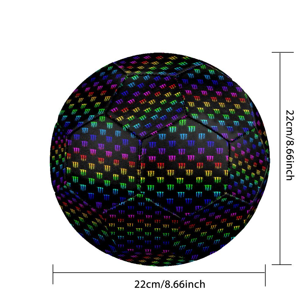 Monster Energy Print Size 5 Soccer Ball Durable Shock?Absorbing Sports Ball For Training Match Outdoor Playing