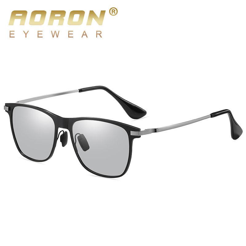 AORON Metal Frame Polarized Sunglasses Outdoor Fashion Sports Fishing Driving Glasses UV400 Anti Glare Eyeglasses