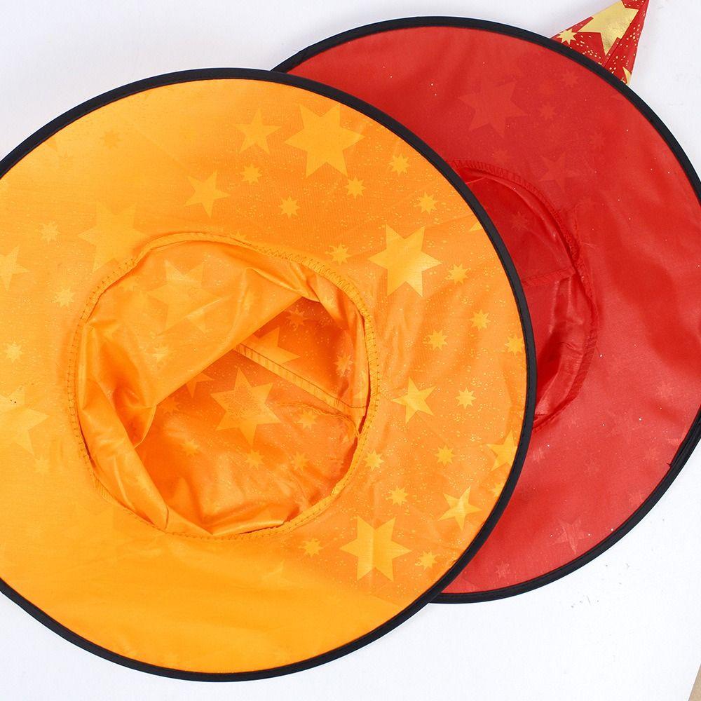 Wizard Hat Pentagram Hat Pointed Cap Bronzing Wizard Cap Halloween Hat Witch Hat Magician Hat