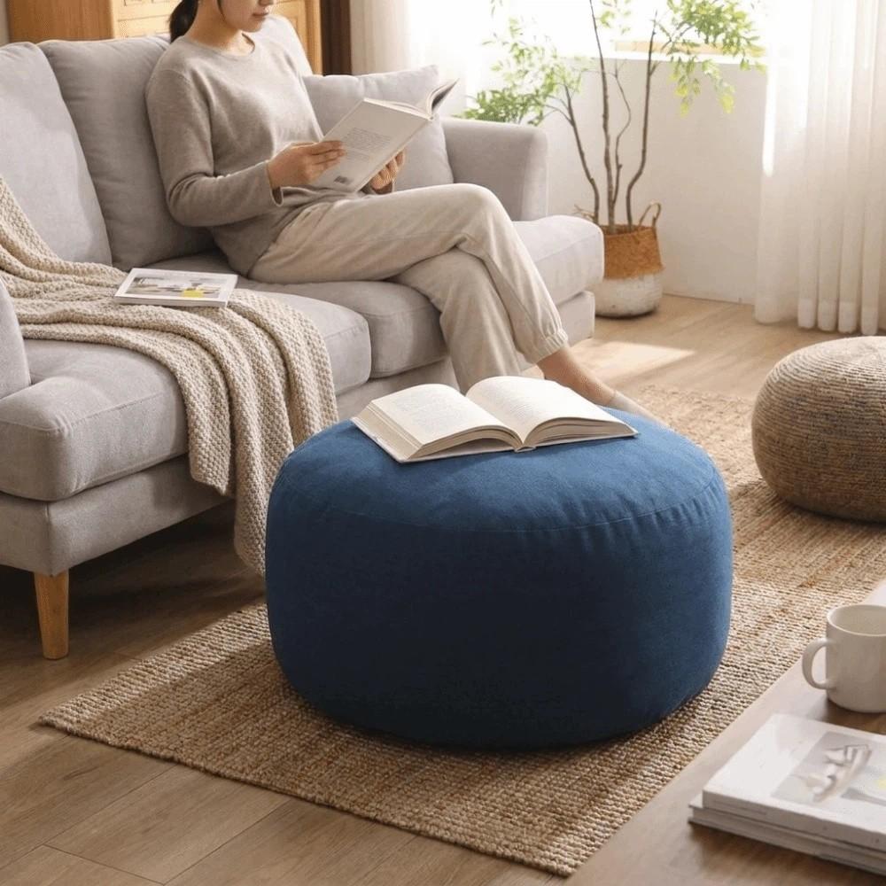 Large Capacity Seat Cushion Cover Unstuffed Storage Leg Bench Toy Storage Bag Home Use