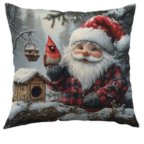 

Retro Style Christmas Pillow Cover Super Soft Short Plush Printed Christmas Snowman Pillow Cover Sofa Cushion 45*45cm