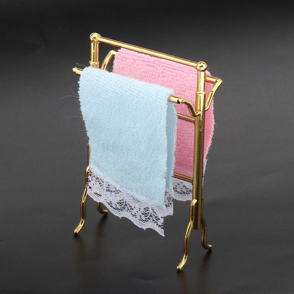 Accessories Scene Model Miniature Furniture Dollhouse Towel Rack Mini Cosmetics Shelf Bathroom Set