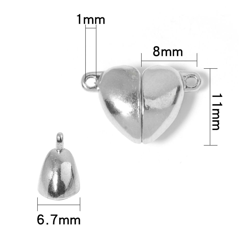 Buckle Korean Style Components Couple Jewelry Making Heart Magnet Charm DIY Jewelry Accessories