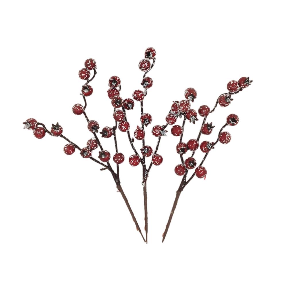 Artificial Flowers Faux Berries Fake Flower For Christmas New Year DIY Floral Art Plant Home Party Decoration