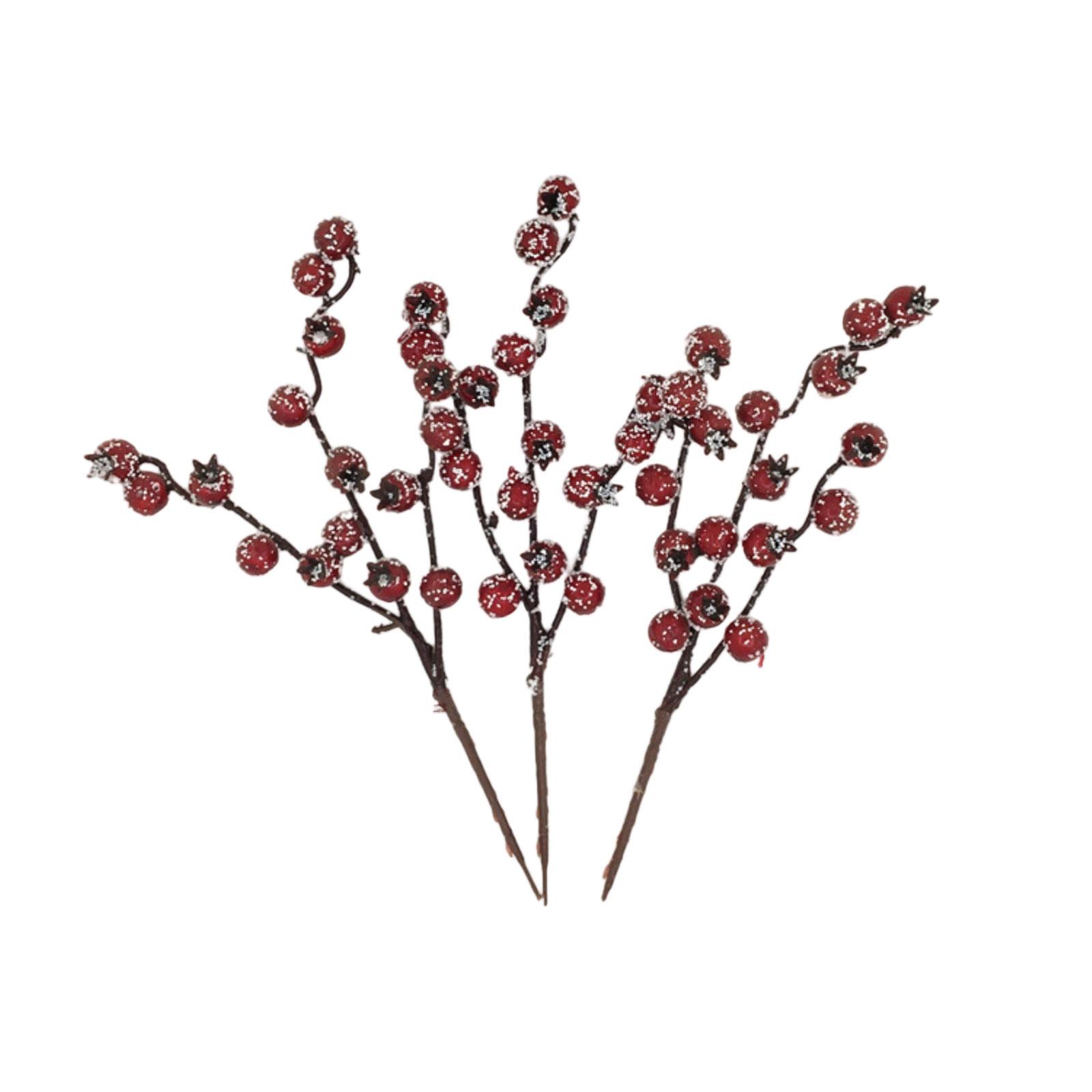 

Искусственные цветы Искусственные ягоды Искусственный цветок для Рождества Нового года DIY Флористическое искусство Растение Домашнее украшение для вечеринки One Size