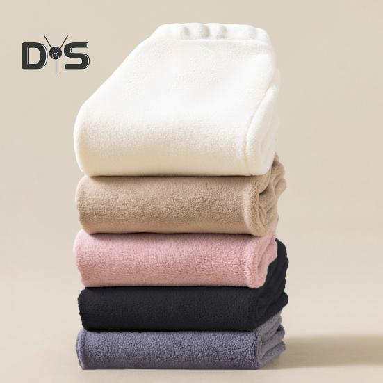 1 Pair Sleeping Socks Solid Color Double-Sided Fleece Women Socks High Elasticity Breathable Warm Sock Liners