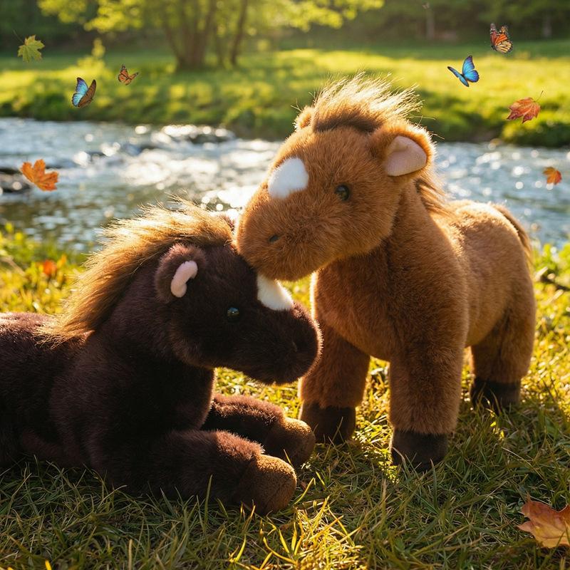 New Product: Wind-facing Pony, Qianlima (a Legendary Horse In Chinese Mythology) Standing And Lying Posture, Zodiac Horse Mascot, Plush Toy Figurine