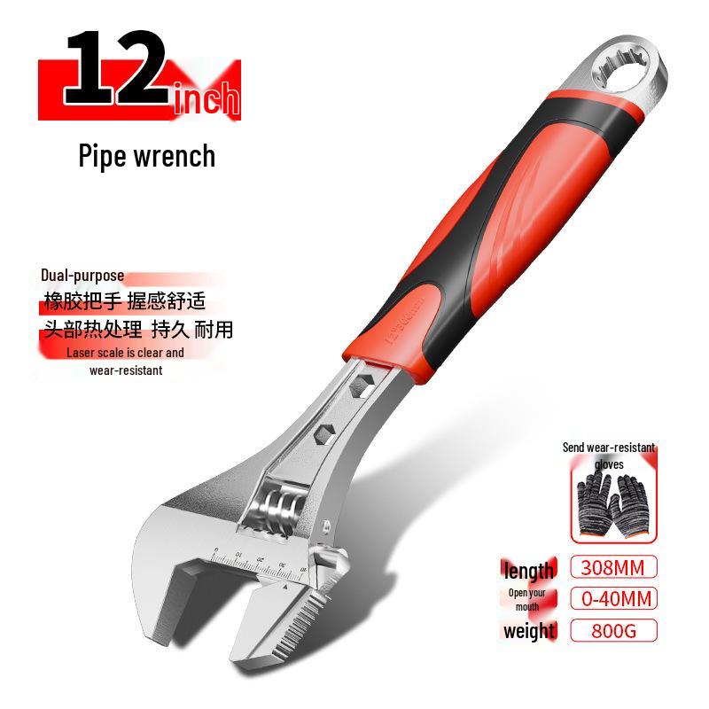 Heavy-Duty Adjustable Wrench Set: Large Opening & Multifunctional Small Wrenches