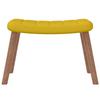 Vidaxl Armchair with Footstool, Mustard, Upholstered In Velvet