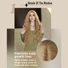 Ladies Golden 72cm Long Hair  Big Waves Breathable And Comfortable Wig