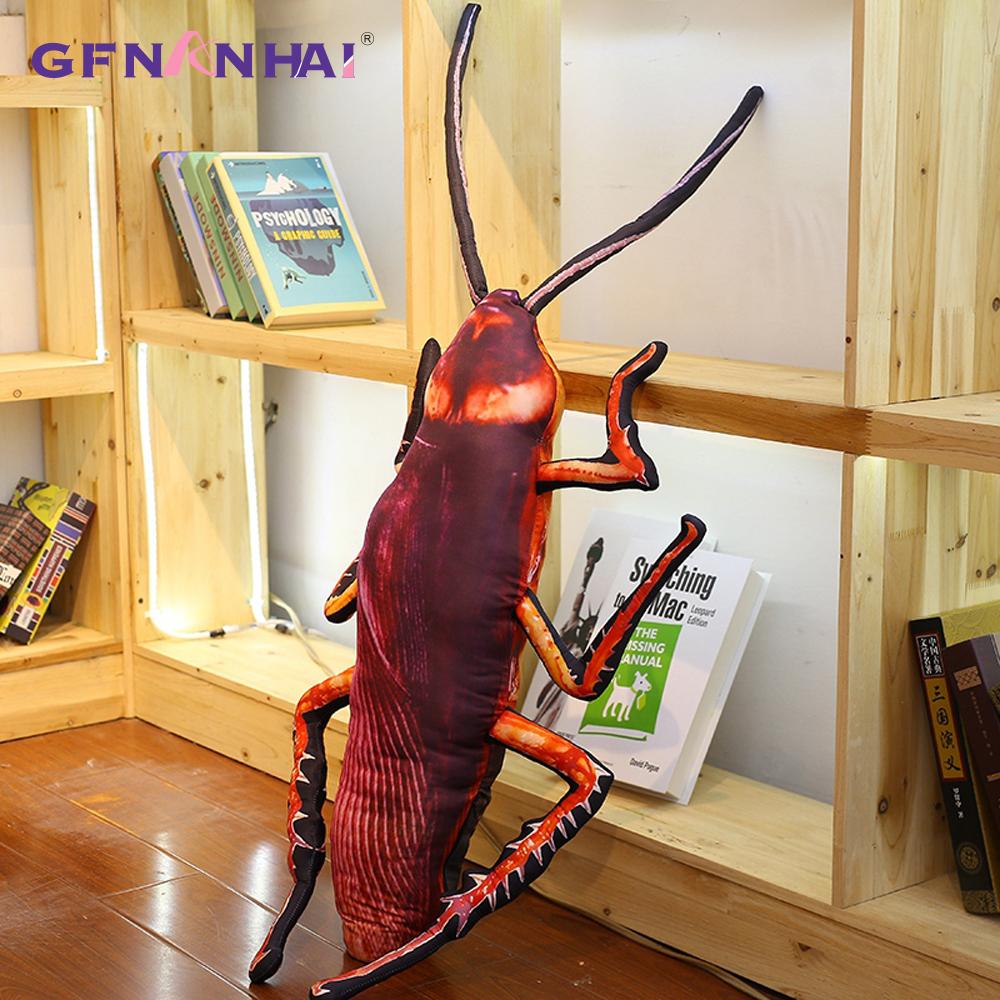 1Pc 55Cm Simulation Cockroach Plush Toy Stuffed Funny Insect Toy Doll For Kids Creative Soft Pillow Weird Birthday Gift Toys