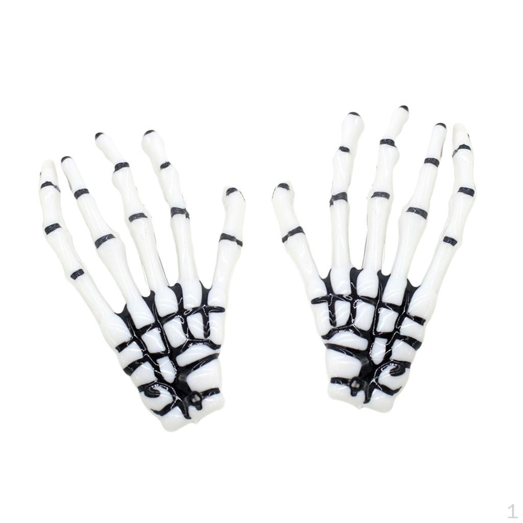 2pcs Hair -Skull Hand Clips Hairpin Gifts