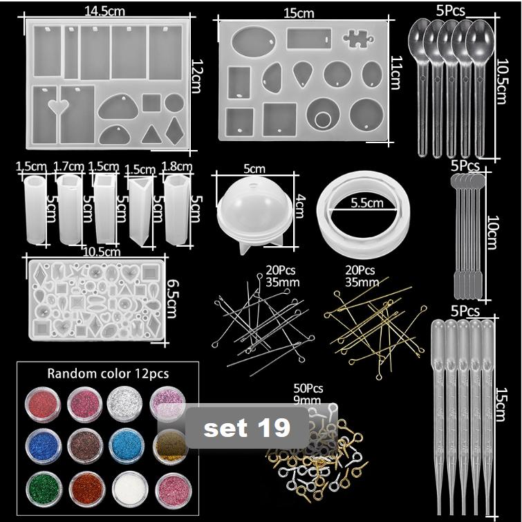 DIY Ornament Mold Silicone Drop Glue Mold Combination Set