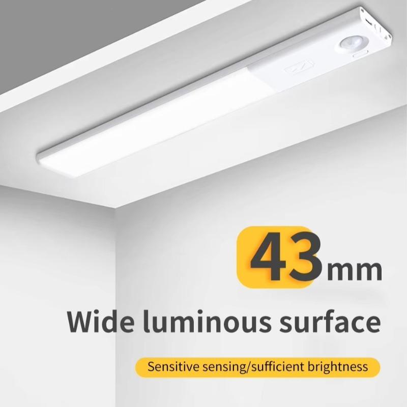 3 Colors Rechargeable LED Cabinet Lighting 25cm Bar Lights Motion Sensor Night Light Portable Human Infrared Induction Magnetic