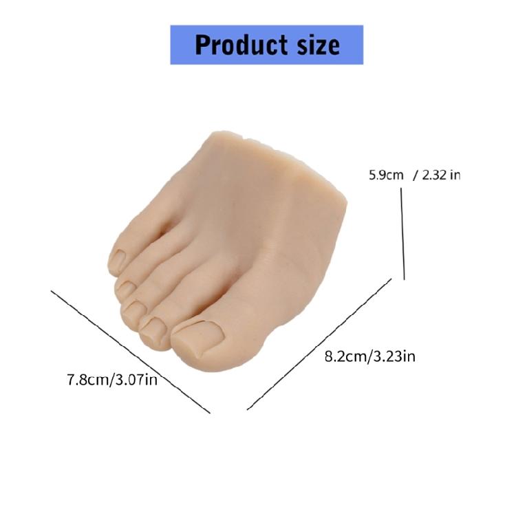 Practice Fake Foot Model Half Foot Design Fake Foot Flexible Silicone Prosthetic Manicure Tool for Nail Art Training