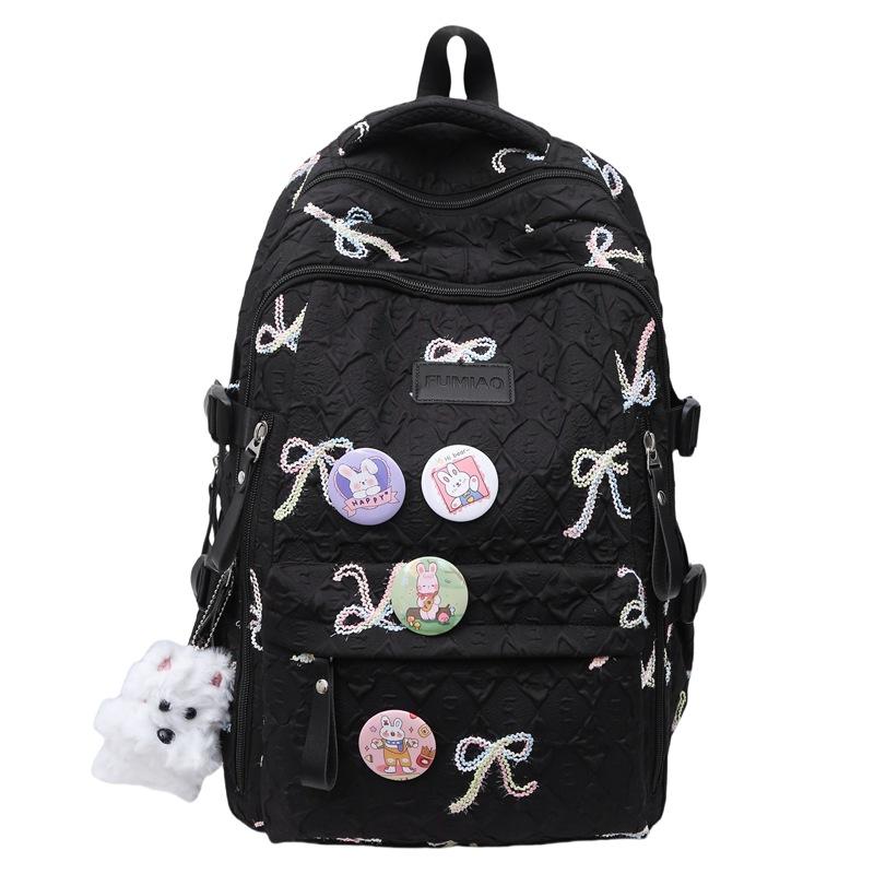 Schoolbag Schoolbag Female Newborn High Value Cute Bow Backpack Large Capacity Three To Six