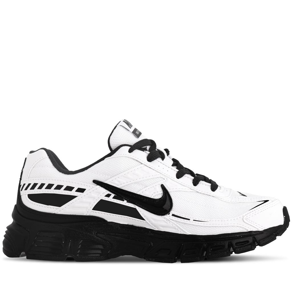 Nike Initiator Fabric Cushioning Breathable Support Low top Casual City Commuting Running Shoes Unisex Black White 394055-100(Team375-)
